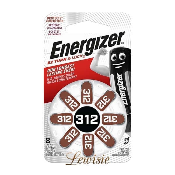 Baterie do naslouchadel Energizer 312 DP 8 ks hnědá