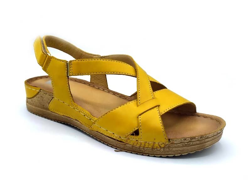 Hilby 568 Yellow Dámský sandál vel. 37 a 38 žlutá