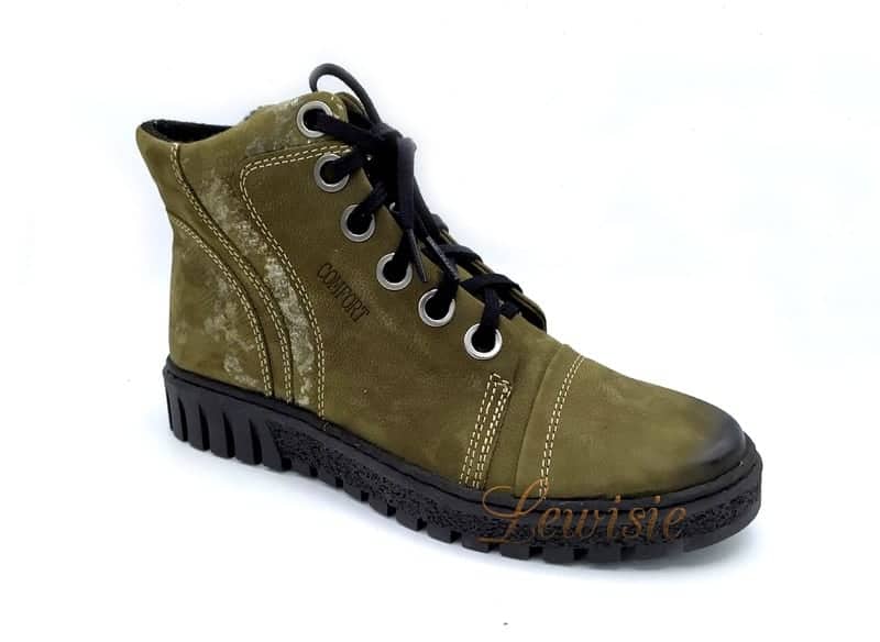 Hilby 723 Olive nubuck Dámská kotníková obuv vel. 37 a 39