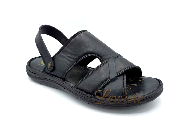 Looke 0503-10 Black Harbin Pánské měkčené sandály vel. 40 - 43