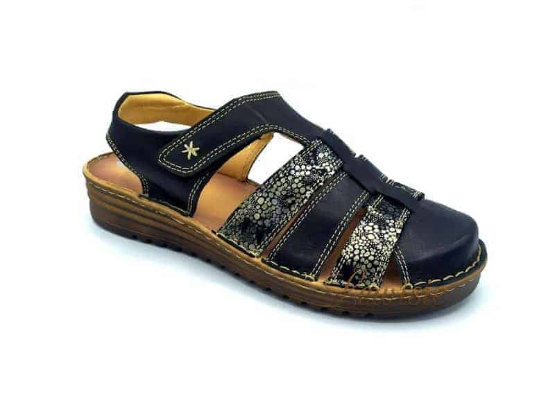 Hilby 734 K1-B39 Black Dámský sandál plná špice vel. 38 - 41