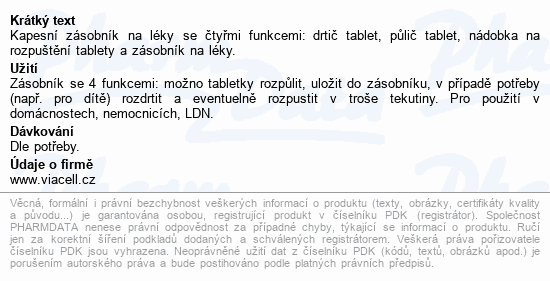 Půlič a drtič tablet 4 v 1 - Obrázek 2