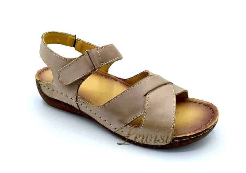 Hilby 632 Cappuccino Dámský měkčený sandál vel. 37 a 41