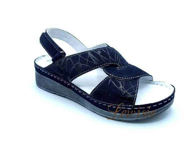 Hilby 656 Navy Blue Dámský měkčený sandál vel. 36 - 41