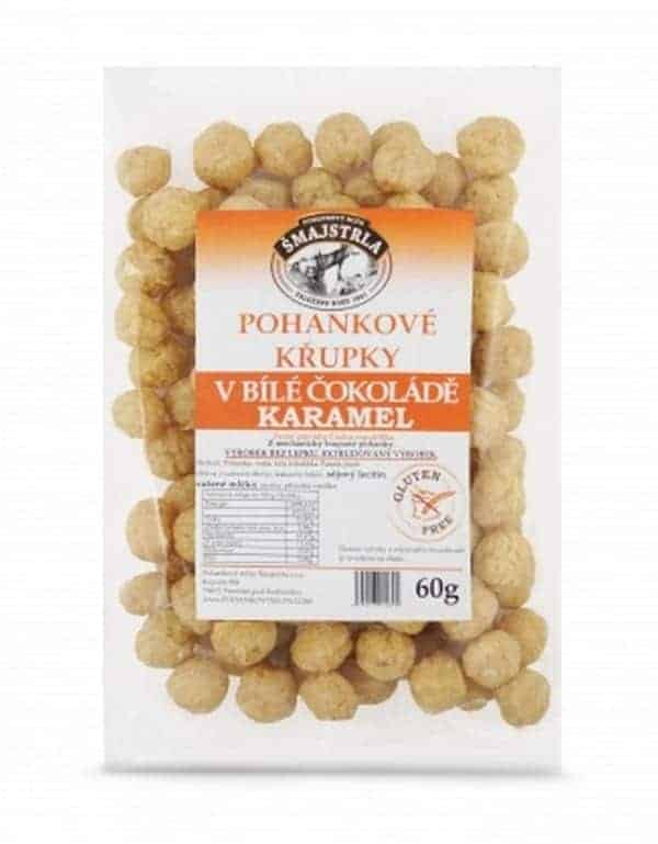 Šmajstrla Pohankové křupky v bílé čokoládě karamel 60 g