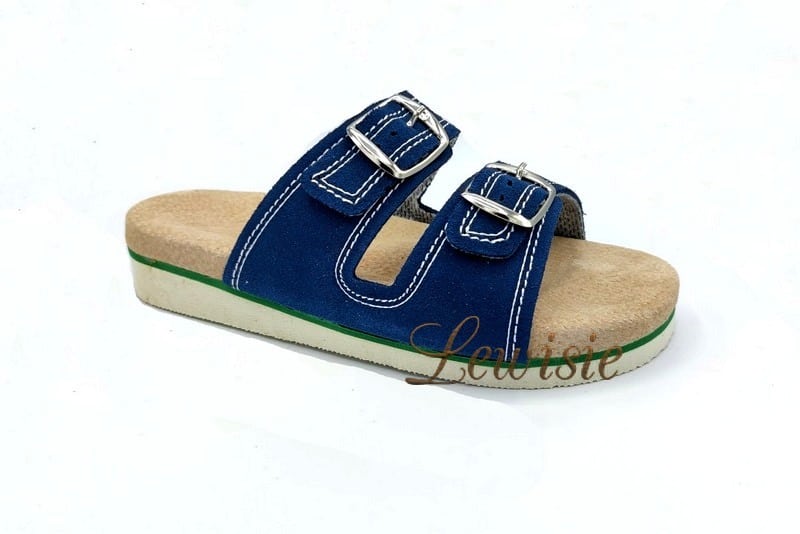 Vanimar 2031 tm. modrá Měkčený pantofel pro diabetiky vel. 35 - 45