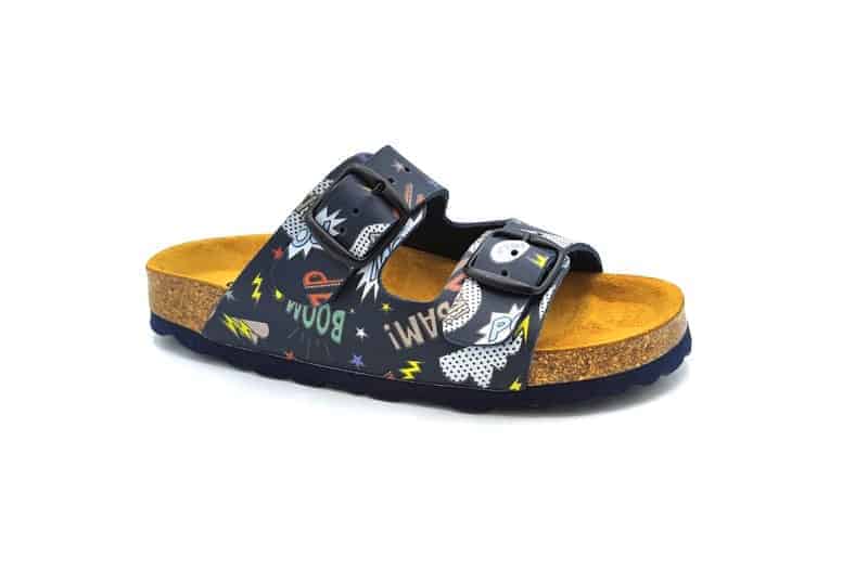 Bio Life 0003 242 Dorian dark blue Dětský pantofel vel. 31 a 32