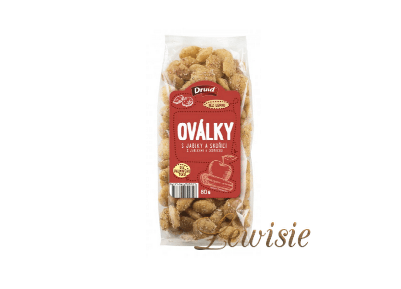 Druid Bezlepkové oválky s jablky a skořicí 80 g