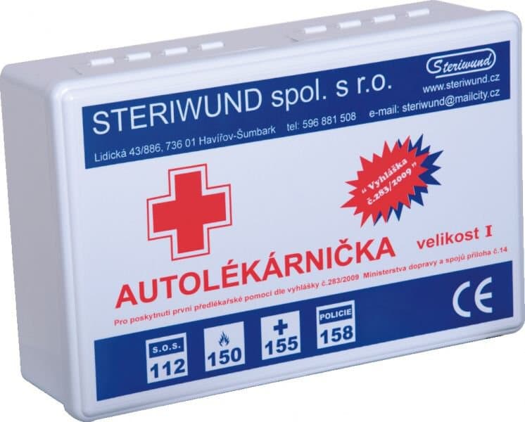Autolékárnička plastová, vyhl. č. 206/2018 Steriwund