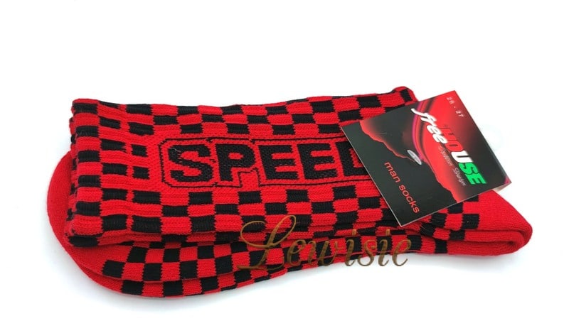 SPEED Froté ponožky kostka červená vel. 35 - 38 - Obrázek 3