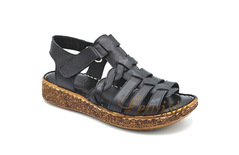 Looke 0248-10 Black SERINA Dámské vyměkčené sandály vel. 37 - 39