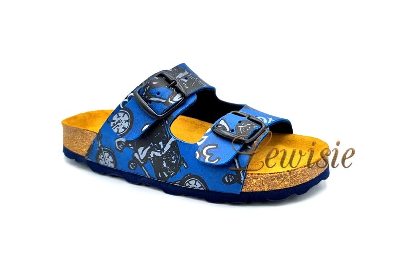 Bio Life 0003 590 Dorian blau Dětský pantofel Motorka vel. 32