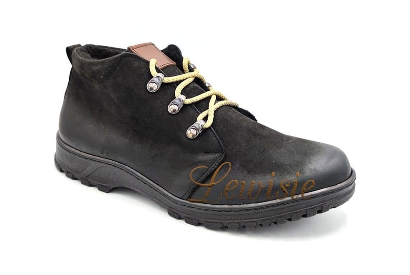 Hilby 046 black Pánská zimní obuv hnědá vel. 41 a 44