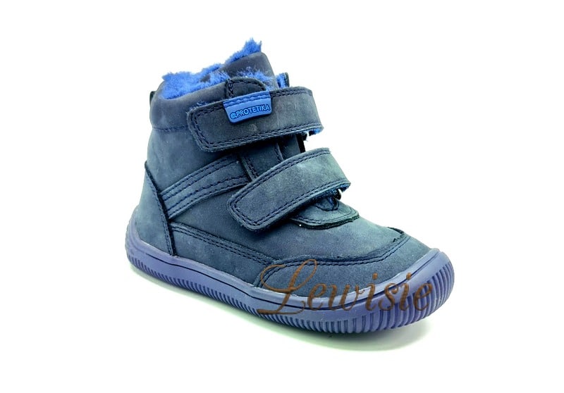 Protetika Tyrel denim Dětská zimní obuv Barefoot