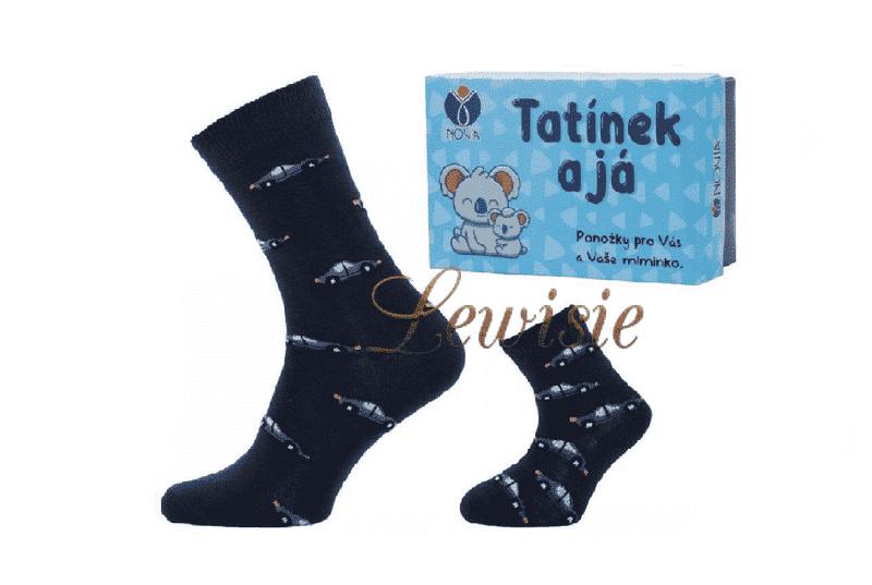 Dárková krabička Auta ponožky - Tatínek a já