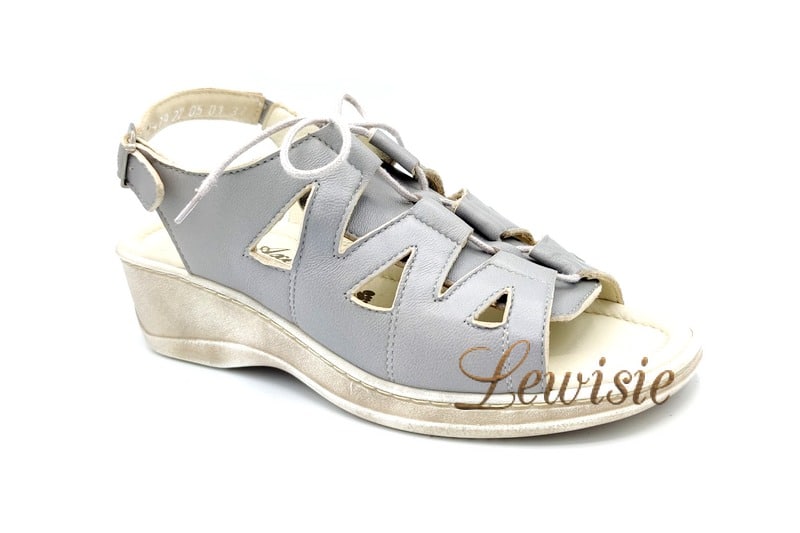 Axel Comfort 2479 šedá Dámské široké sandály vel. 37 - 41