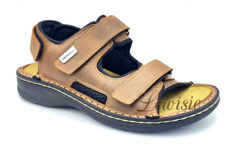 Orto plus 1617-006 Hnědá Pánský zdravotní sandál vel. 43