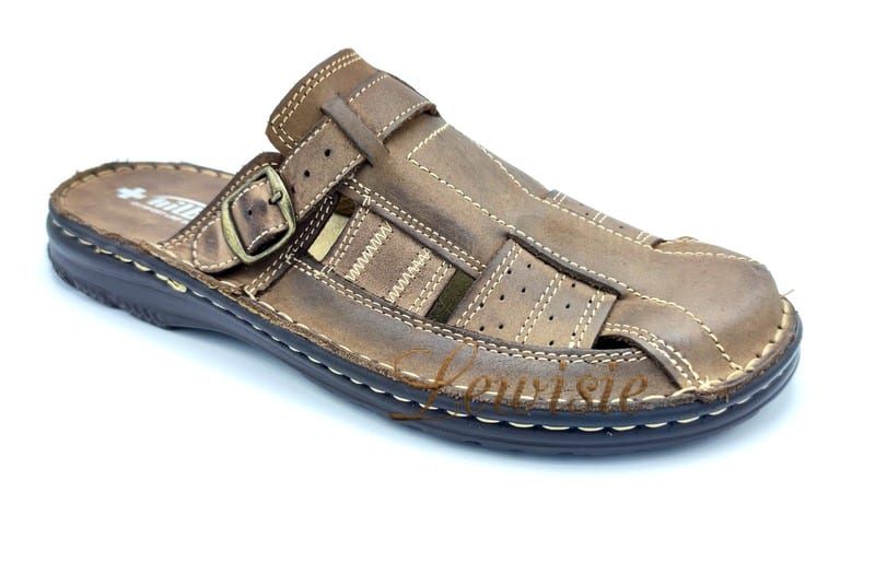 HILBY 036 K3 Pánský pantofel hnědá vel. 41 a 43