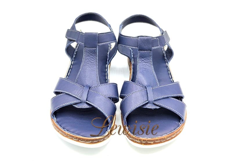 Looke 0722-04 Navy Hedviq Dámské kožené sandály vel. 37 - 41 - Obrázek 3
