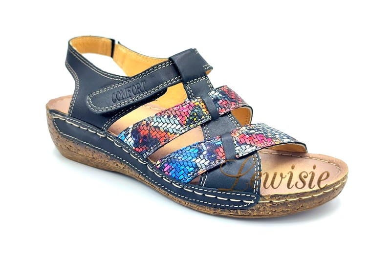 Hilby 853 Black Multicolor Dámský sandál vel. 36 a 38