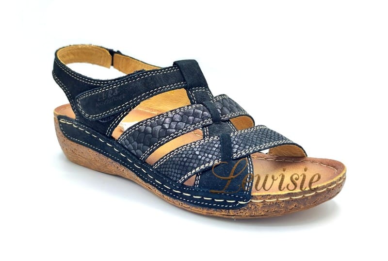 Hilby 853 Black Nubuck Dámský sandál vel. 36