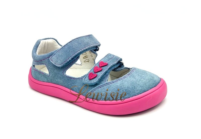 Protetika Tery jeans Barefoot sandály Dívčí obuv vel. 19 - 35