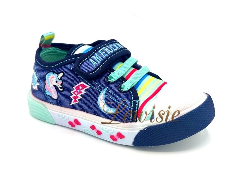 17/22 Navy Dívčí tenisky Jednorožec vel. 21 - 23